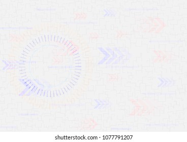 Arrow line and technical parts, Technology abstract, Sci-Fi and engineering concept, Vector illustration background, Backdrop, wallpaper, template.