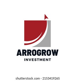Pfeil, Linie, Text Logo grafische Vektorgrafik. Top-Ansicht für Finanzunternehmen, Unternehmen und mehr