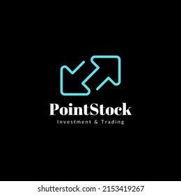 arrow, line, text logo graphic vector illustration. top view, perfect for finance business, corporate and more