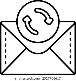 Diseño de icono de Vector de línea de flecha