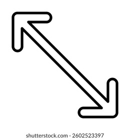 Arrow with Line Vector Line Icon Design