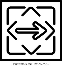 Arrow Line Vector Icon Design