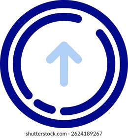 Arriba de la flecha Línea de Vector Icono Diseño