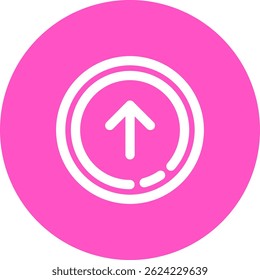 Arriba de la flecha Línea de Vector Icono Diseño