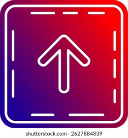 Arriba de la flecha Línea de Vector Icono Diseño