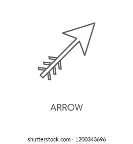 Arrow linear icon. Arrow concept stroke symbol design. Thin graphic elements vector illustration, outline pattern on a white background, eps 10.