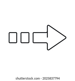 Arrow linear icon. Thin line customizable illustration. Contour symbol. Vector isolated outline drawing. Editable stroke