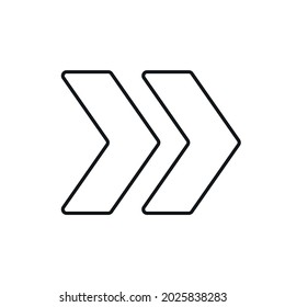 Arrow linear icon. Thin line customizable illustration. Contour symbol. Vector isolated outline drawing. Editable stroke
