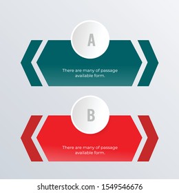 Arrow list infographic template design. Business concept infograph with 2 options, steps or processes. Vector visualization can be used for workflow layout, diagram, annual report, web