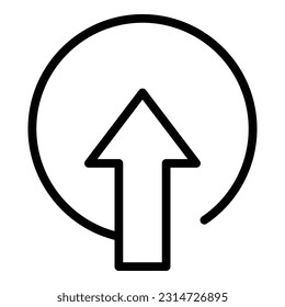 Pfeilpositionssymbol, Vektorgrafik. GPS-Karte. Zielrichtung