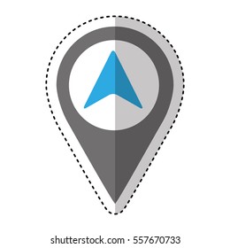 arrow location isolated icon vector illustration design