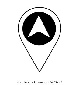 arrow location isolated icon vector illustration design