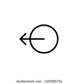arrow, log out icon. Simple thin line, outline vector of Arrows icons for UI and UX, website or mobile application