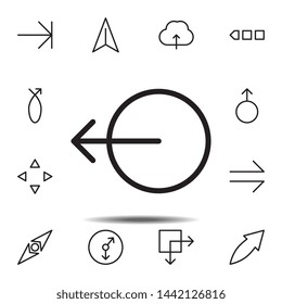 arrow, log out icon. Simple thin line, outline vector element of Arrow icons set for UI and UX, website or mobile application