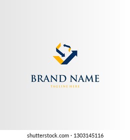 Up Arrow Logistic Abstract Creative Modern Business Logo
