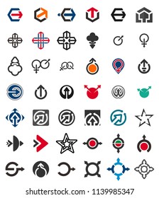 Arrow logo.  Archer icon. Up symbol. Vector eps 08.