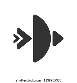 Arrow logo.  Archer icon. Up symbol. Vector eps 08.