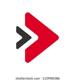 Arrow logo.  Archer icon. Up symbol. Vector eps 08.