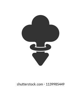 Arrow logo.  Archer icon. Up symbol. Vector eps 08.