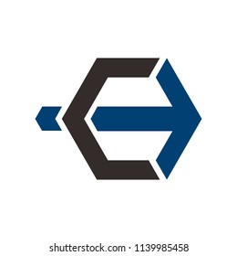 Arrow logo.  Archer icon. Up symbol. Vector eps 08.