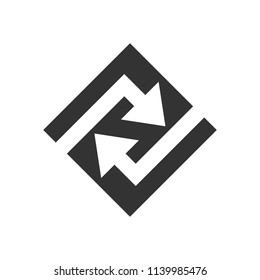 Arrow logo.  Archer icon. Up symbol. Vector eps 08.