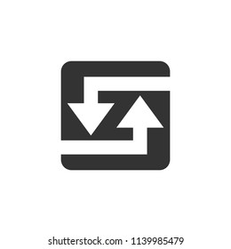 Arrow logo.  Archer icon. Up symbol. Vector eps 08.