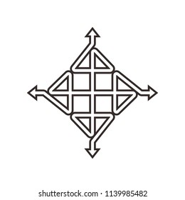 Arrow logo.  Archer icon. Up symbol. Vector eps 08.