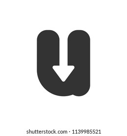 Arrow logo.  Archer icon. Up symbol. Vector eps 08.