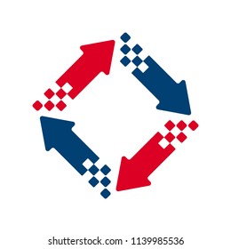Arrow logo.  Archer icon. Up symbol. Vector eps 08.