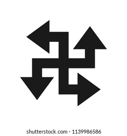 Arrow logo.  Archer icon. Up symbol. Vector eps 08.