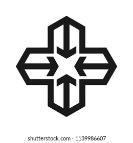 Arrow logo.  Archer icon. Up symbol. Vector eps 08.