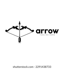 Arrow Logo, Bow Arrow Minimalist Simple Design, Archer Vector, Templet Illustration Symbol Icon