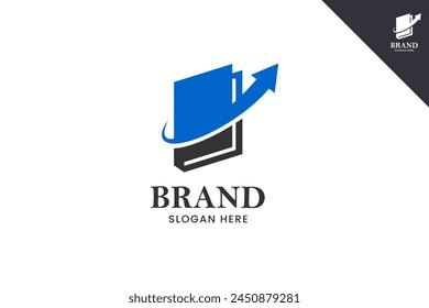 Arrow logo. Business, accounting, finance and bookkeeping logo identity template. Perfect logo for business related to finance, accounting and bookkeeping symbol business. Vector eps 10.