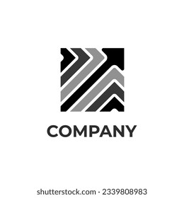 Logo de flecha arriba. logotipo de flecha de negocio. diseño de logotipo con flecha para start up y compañía.