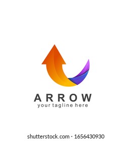arrow logo colorful design with creative design. Icon arrow vector illustration
