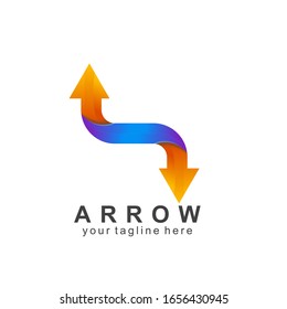 arrow logo colorful design with creative design. Icon arrow vector illustration
