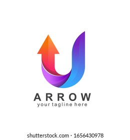 arrow logo colorful design with creative design. Icon arrow vector illustration