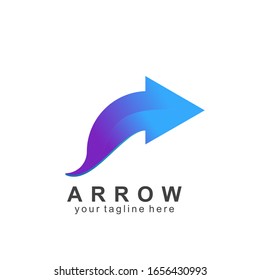 arrow logo colorful design with creative design. Icon arrow vector illustration