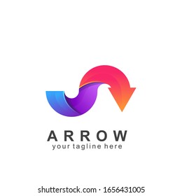 arrow logo colorful design with creative design. Icon arrow vector illustration