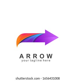 arrow logo colorful design with creative design. Icon arrow vector illustration