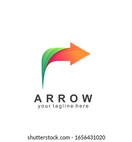 arrow logo colorful design with creative design. Icon arrow vector illustration