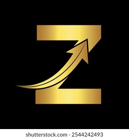 Arrow Logo combine with letter Z vector template