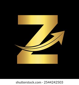 Arrow Logo combine with letter Z vector template