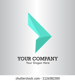 Arrow logo company vector and icon