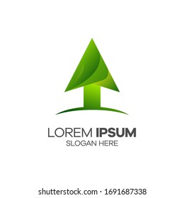 Up Arrow Logo Creative Template Sign Vector