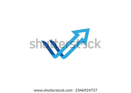 Up arrow logo design with check mark combination