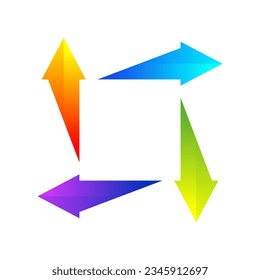 diseño de logotipo de flecha colorido, logotipo de flecha arriba 