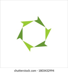 arrow logo design concept icon
