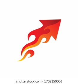 Arrow Logo Design, Fire Vector Logo