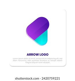 Pfeil-Logo-Design mit Farbverlauf-Farben